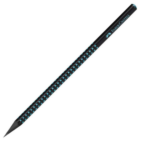 Εικόνα της Μολύβι Faber Castell Grip Sparkle Μαύρο-Γαλάζιο 118268