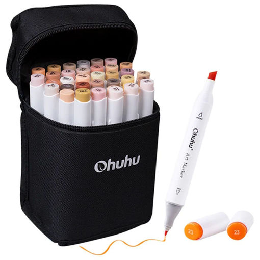 Εικόνα της Μαρκαδόροι Ohuhu Alcohol Art Markers 36 SkinI-Tone Brush & Chisel Y30-80400-81