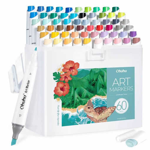 Εικόνα της Μαρκαδόροι Ohuhu Alcohol Kaala 60τμχ. Tones Chisel & Fine Y30-80405-42