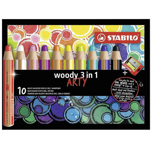 Εικόνα της Μολύβια Art Woody set 10τμχ. + ξύστρα 880/10-1-20 Stabilo