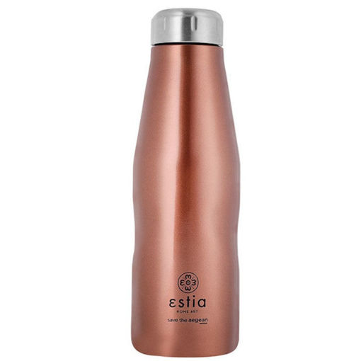 Εικόνα της Θερμός ανοξείδωτος Estia Travel Flask Save The Aegean 500ml Rose Gold 01-7836