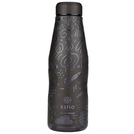 Εικόνα της Θερμός ανοξείδωτος Estia Travel Flask Save The Aegean 500ml Noir Echo 01-22044