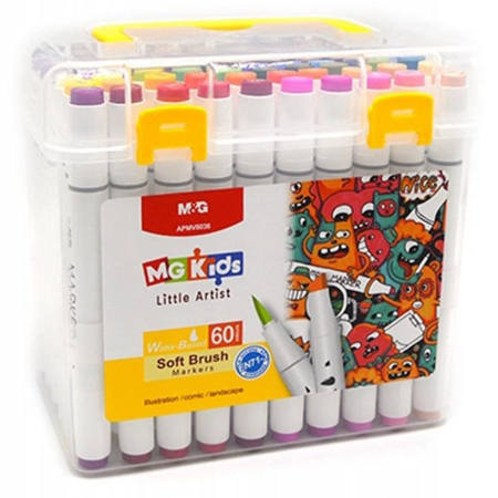Εικόνα της Μαρκαδόροι M&G kids Liitle Artist Soft Brush 60τμχ. APMV8036