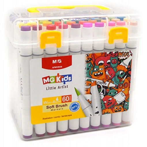 Εικόνα της Μαρκαδόροι M&G kids Liitle Artist Soft Brush 60τμχ. APMV8036