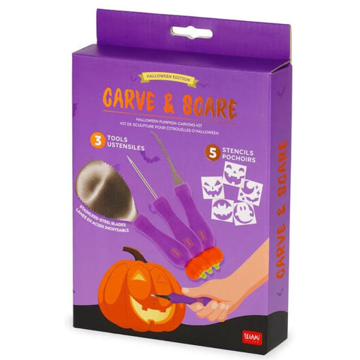 Εικόνα της Legami Halloween σετ Σκαλίσματος Pumpkin-Carving Kit - Carve & Scare PCK0001