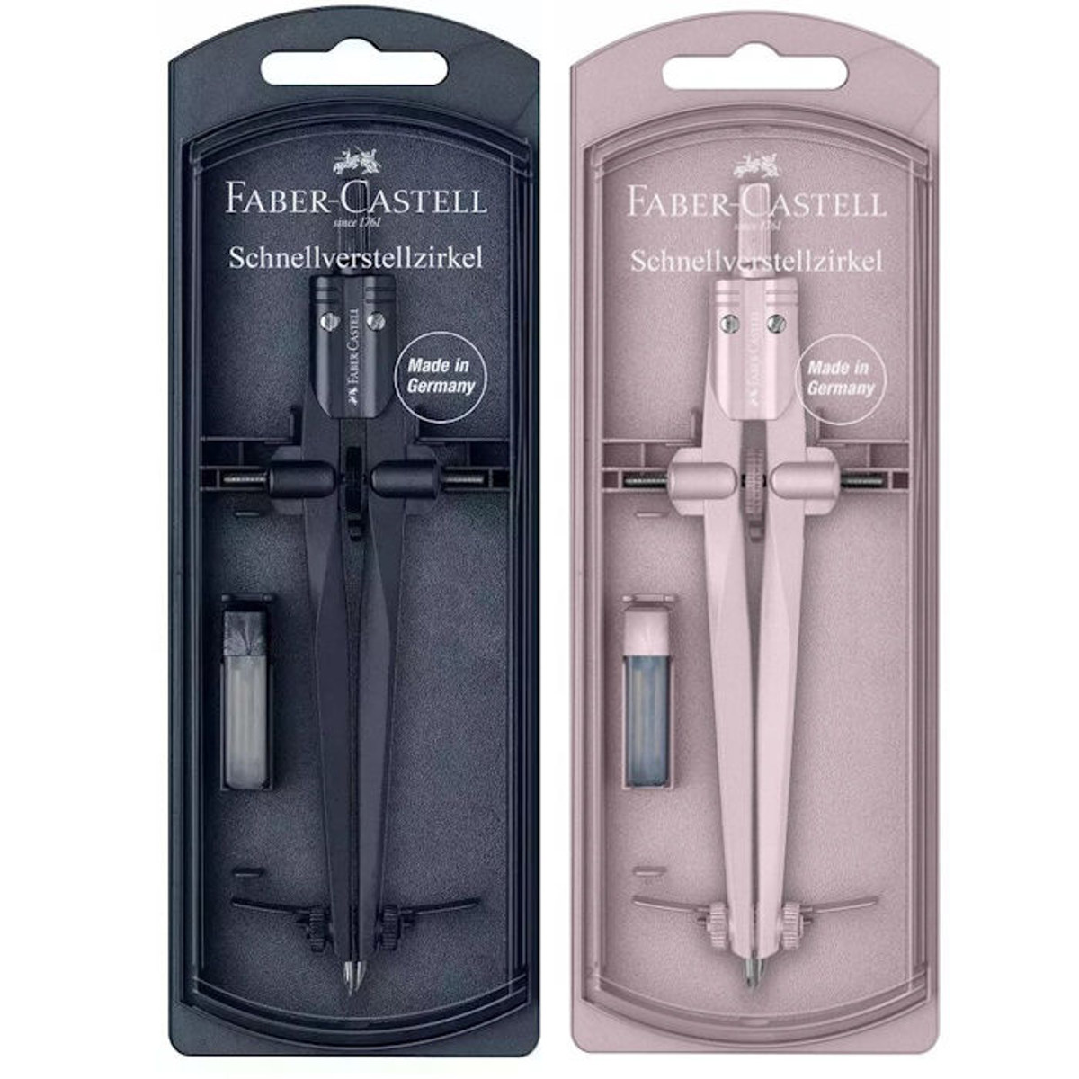 Εικόνα της Διαβήτης Faber Castell Stream μπλε/ροζ 174545 ( δύο χρώματα )