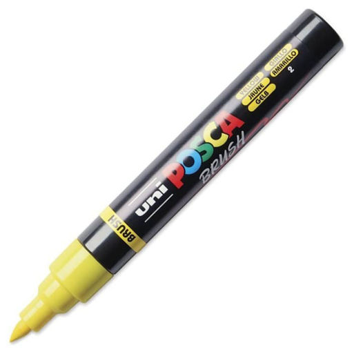 Εικόνα της Μαρκαδόροι Posca Brush PC-5BR Yellow 2