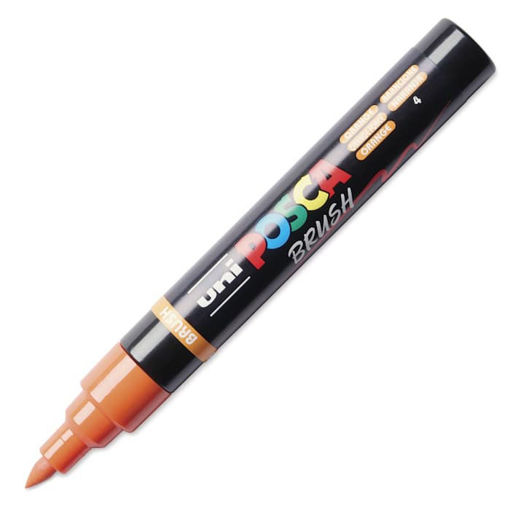 Εικόνα της Μαρκαδόροι Posca Brush PC-5BR Orange 4