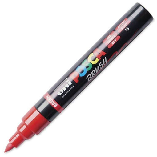 Εικόνα της Μαρκαδόροι Posca Brush PC-5BR Red 15