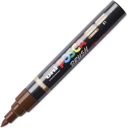 Εικόνα της Μαρκαδόροι Posca Brush PC-5BR Brown 21