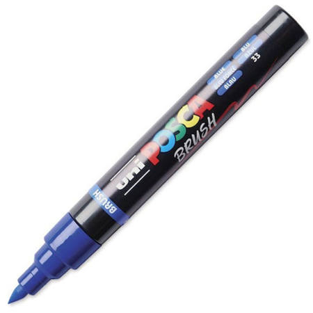 Εικόνα της Μαρκαδόροι Posca Brush PC-5BR Blue 35