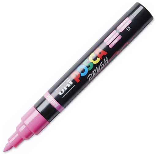 Εικόνα της Μαρκαδόροι Posca Brush PC-5BR Pink 13