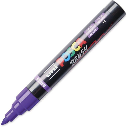 Εικόνα της Μαρκαδόροι Posca Brush PC-5BR Violet 12