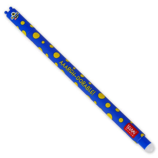 Στυλό Legami Erasable Pen Monster Blue 0.7mm με σχέδιο τερατάκι και μπλε θερμοευαίσθητη μελάνη, EAN 8052694038069, Lichnaribooks