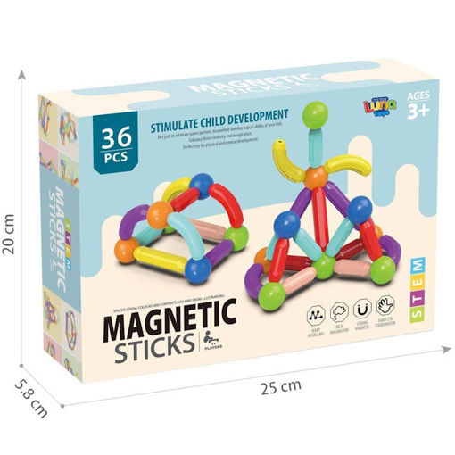 Εικόνα της Μαγνητικά Τουβλάκια Luna 36τεμ. 000623352