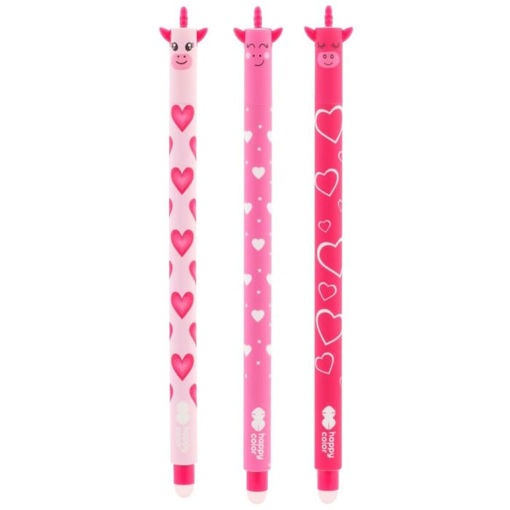 Εικόνα της Στυλό Happy Color erasable  Pink Unicorn Ears 0.5mm μπλε 018666 Διάφορα σχέδια