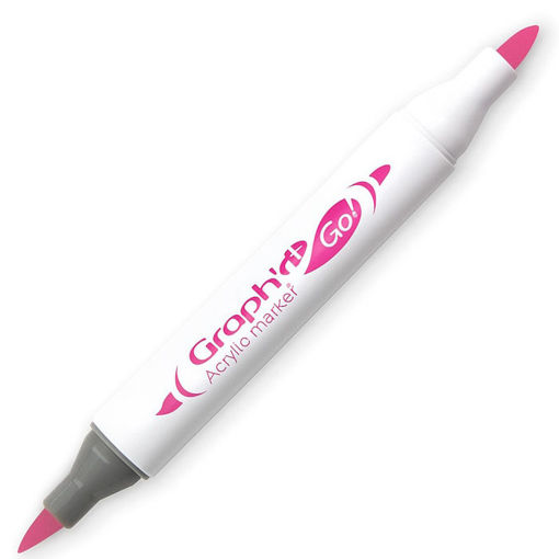 Εικόνα της Mαρκαδόρος Ακρυλικός Graph it διπλή μύτη πινέλο Hot Pink 5150