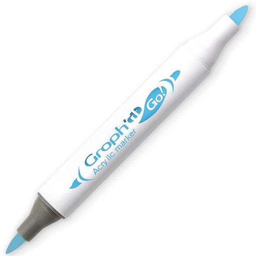 Εικόνα της Mαρκαδόρος Ακρυλικός Graph it διπλή μύτη πινέλο Azurite 7163
