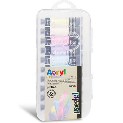 Σετ ακρυλικά χρώματα Primo Acrylic Pastel 12x18ml 406TA10PAST σε μορφή πάστας, EAN 8006919004063, Lichnaribooks