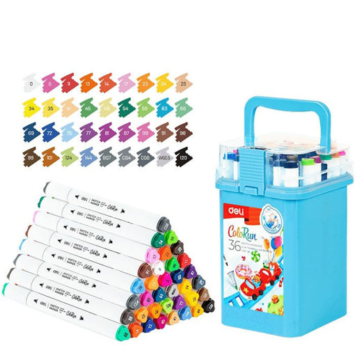 Μαρκαδόροι Sketch Markers διπλής μύτης 36τμχ Deli Colorun C187-36 6941798482521 Lichnaribooks