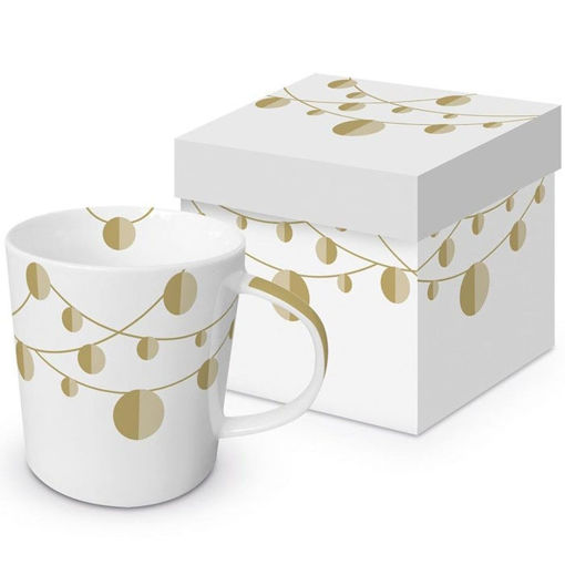 Εικόνα της Κεραμική Κούπα Paperproducts σε συσκευασία δώρου με Χρυσές Γιρλάντες