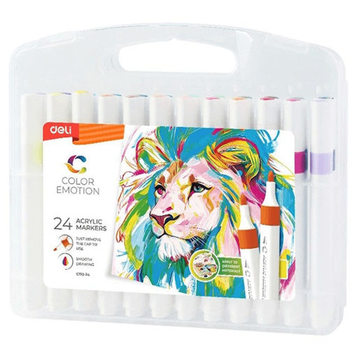 Εικόνα της Μαρκαδόροι ακρυρικοί Deli 24τμχ Color Emotion C193-24