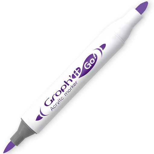 Εικόνα της Mαρκαδόρος Ακρυλικός Graph it διπλή μύτη πινέλο Purple 6172