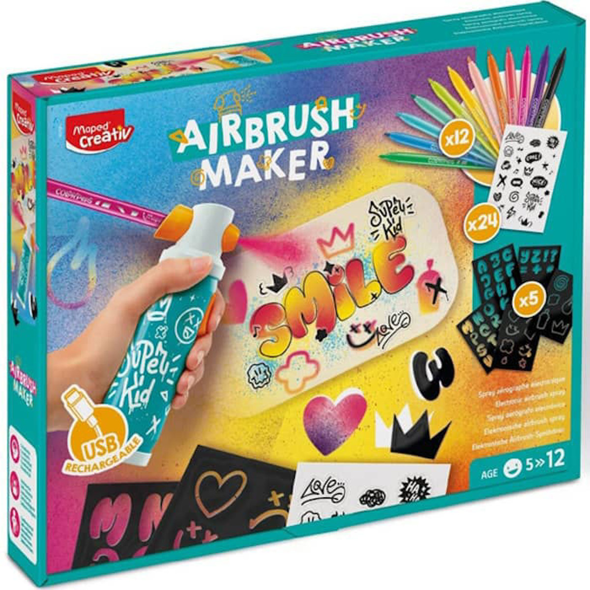 Creative Set Αερογράφος Graffiti Maped 907080 3154149070800 Lichnaribooks