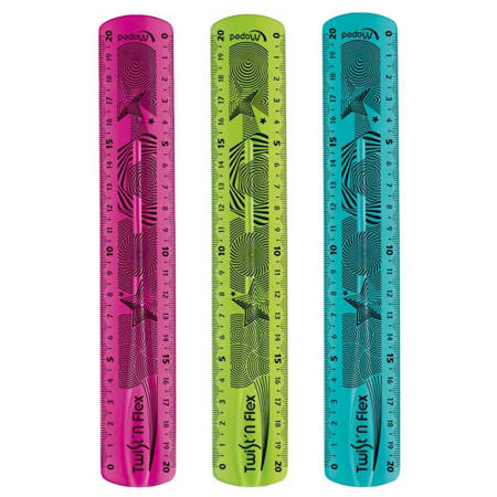 Εικόνα της Χάρακας Maped twist΄n flex 20cm 279210 διάφορα χρώματα