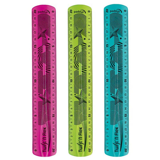 Εικόνα της Χάρακας Maped twist΄n flex 20cm 279210 διάφορα χρώματα