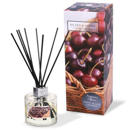 Εικόνα της Αρωματικό χώρου Heart & Home με στικς Sweet Black Cherries 276310205