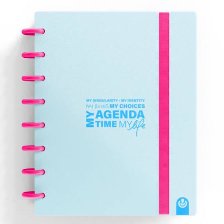Εικόνα της My Planner Carchivo Ingeniox Α5 με 80φ αποσπώμενα Μπλε Παστέλ & Νέον Ροζ 66053530