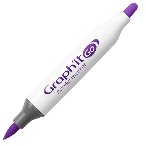 Εικόνα της Mαρκαδόρος Ακρυλικός Graph it διπλή μύτη πινέλο Levender GG06140
