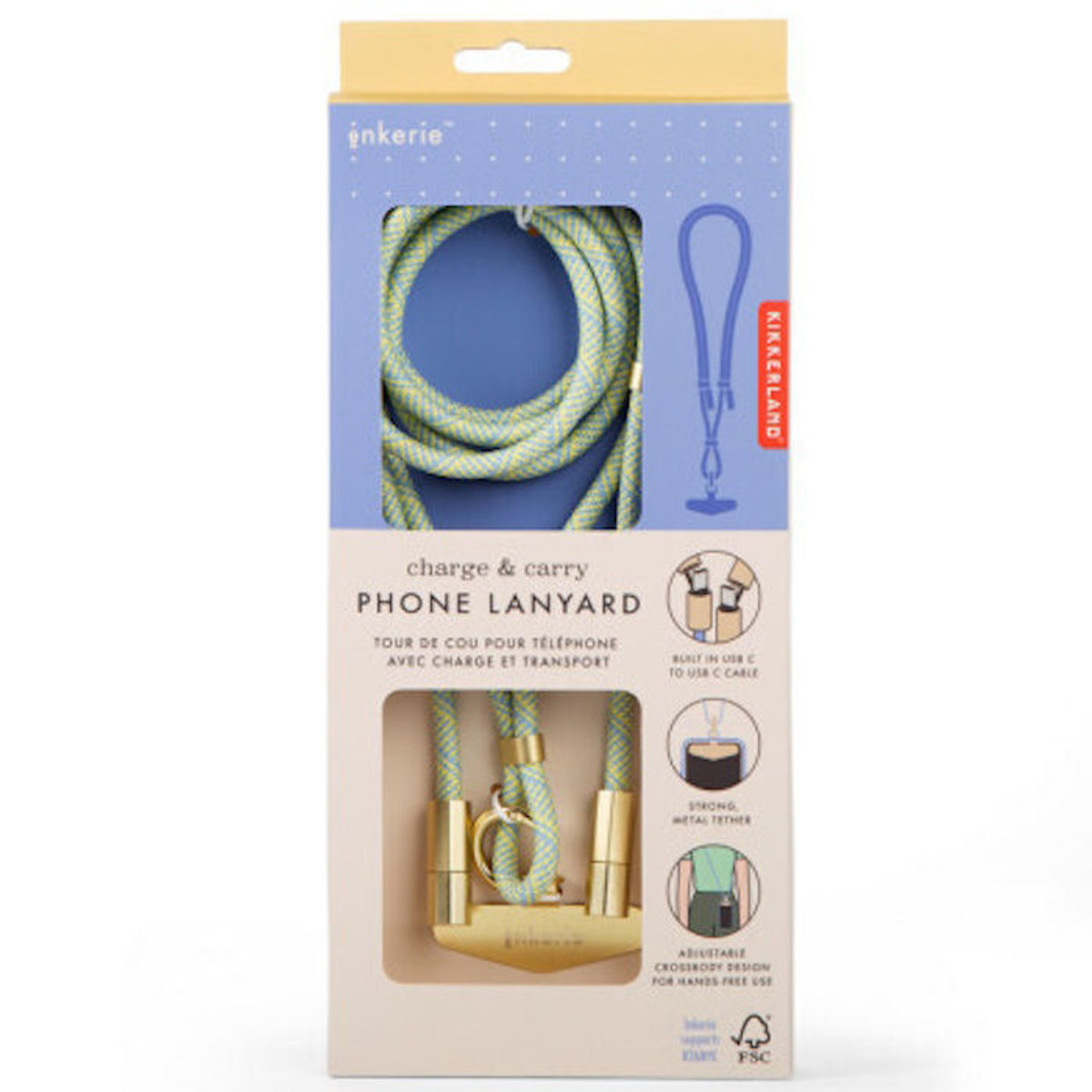 Εικόνα της Λουράκι Λαιμού για Κινητά Kikkerland πρασίνο INK38