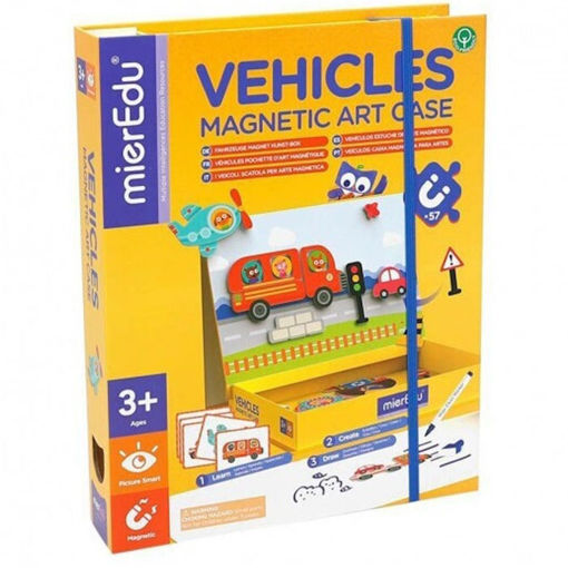 Εικόνα της Μαγνητικό Σετ Δημιουργίας Mieredu - Magnetic Art Case - Οχήματα ME151