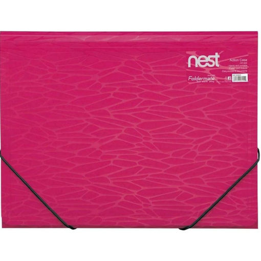 Εικόνα της Φάκελος 13 θέσεων Foldermate nest Α4 με λάστιχο 11095 ροζ