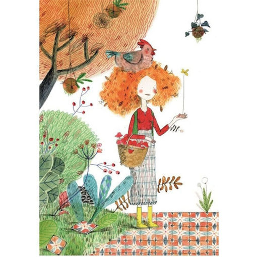 Εικόνα της Σημειωματάριο ριγέ Aquarupella Κορίτσι με μανιτάρια A6