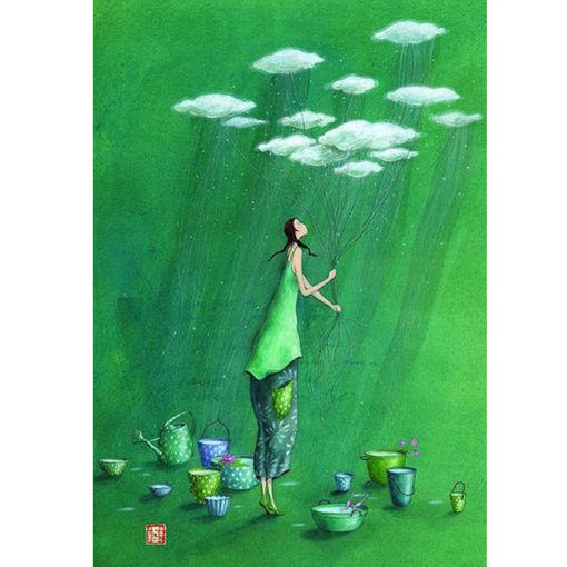 Εικόνα της Σημειωματάριο ριγέ Aquarupella Συννεφάκια A6