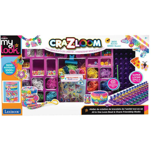Εικόνα της Σετ Δημιουργίας Lexibook Κοσμητάτων φιλίας με 1600 λαστιχάκια και 1000+ χάντρες CRSS46