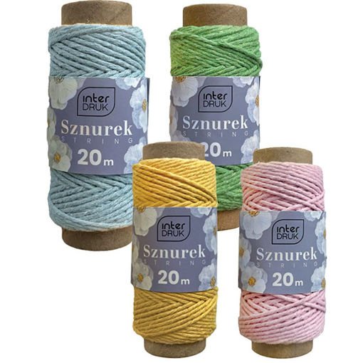 Εικόνα της Κορδόνι InterDruk 20m Pastel 345660 σε 4 διαφορετικά χρώματα