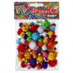 Εικόνα της Μπάλες pompons 10,15,20,25mm Glitter Ass 80τμχ. Des-0079