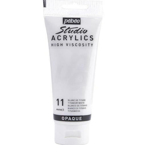 Εικόνα της Acrylic Pebeo Studio paint 100ml Titanium White 837011