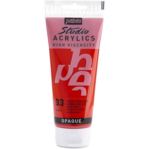Εικόνα της Acrylic Pebeo Studio paint 100ml Cadmium Red 837033
