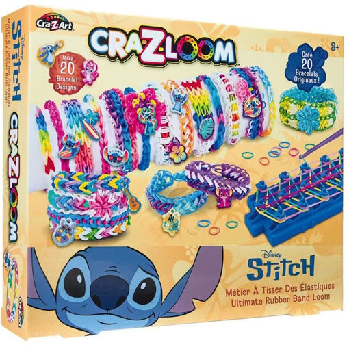 Εικόνα της Αργαλειός Stitch Ultimate Rubber Band Loom με 1200 Λαστιχάκια & 20 Γούρια Lexibook 8+ Ετών 820-12046