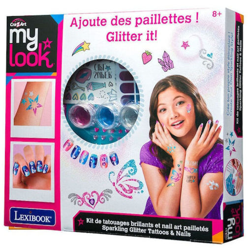 Εικόνα της Sparkling Glitter Tattoo & Nails Glitter Lexibook 820-10585
