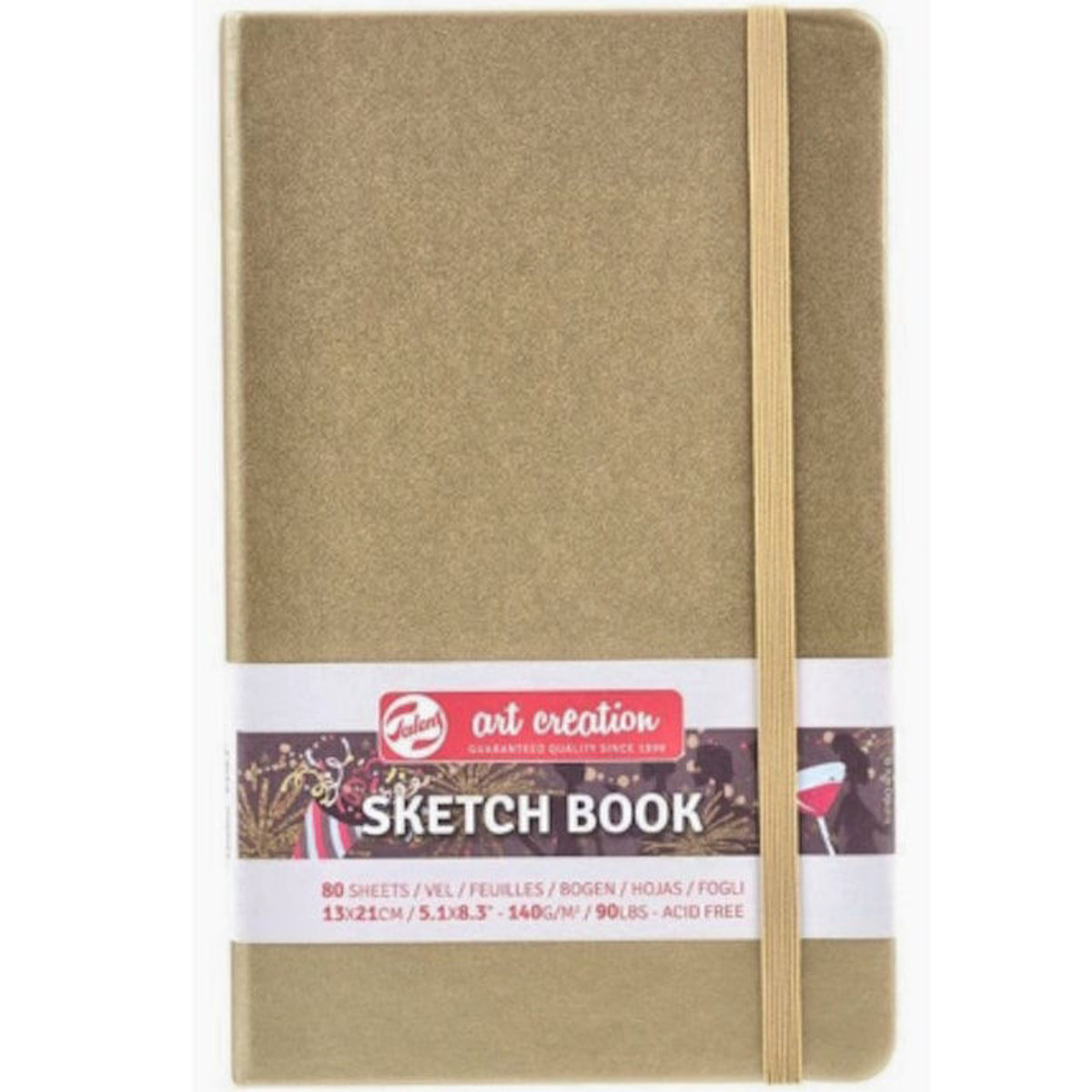 Εικόνα της Sketchbook Talens 13x21cm 80pages note 140g/m2 Art Creation Χρυσό 112931412Μ