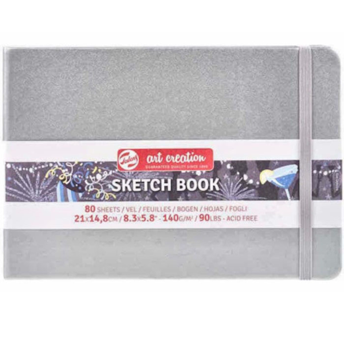 Εικόνα της Sketchbook Talens 21x15cm 80pages note 140g/m2 Art Creation Ασημί 112931405Μ