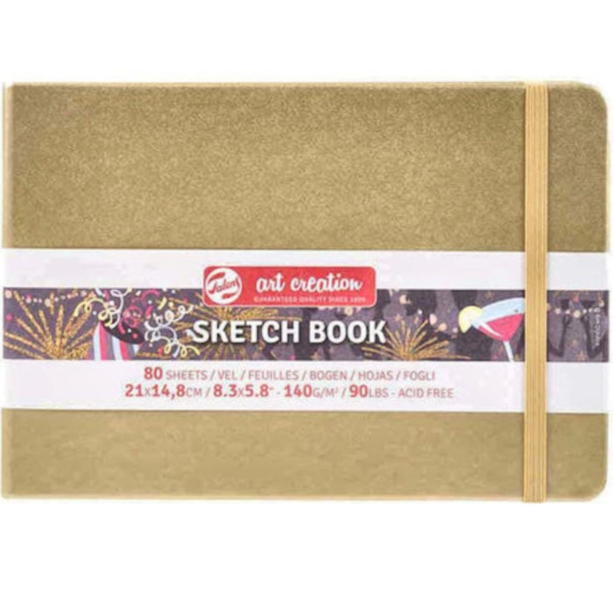 Εικόνα της Sketchbook Talens 21x15cm 80pages note 140g/m2 Art Creation Χρυσό 1129314145Μ