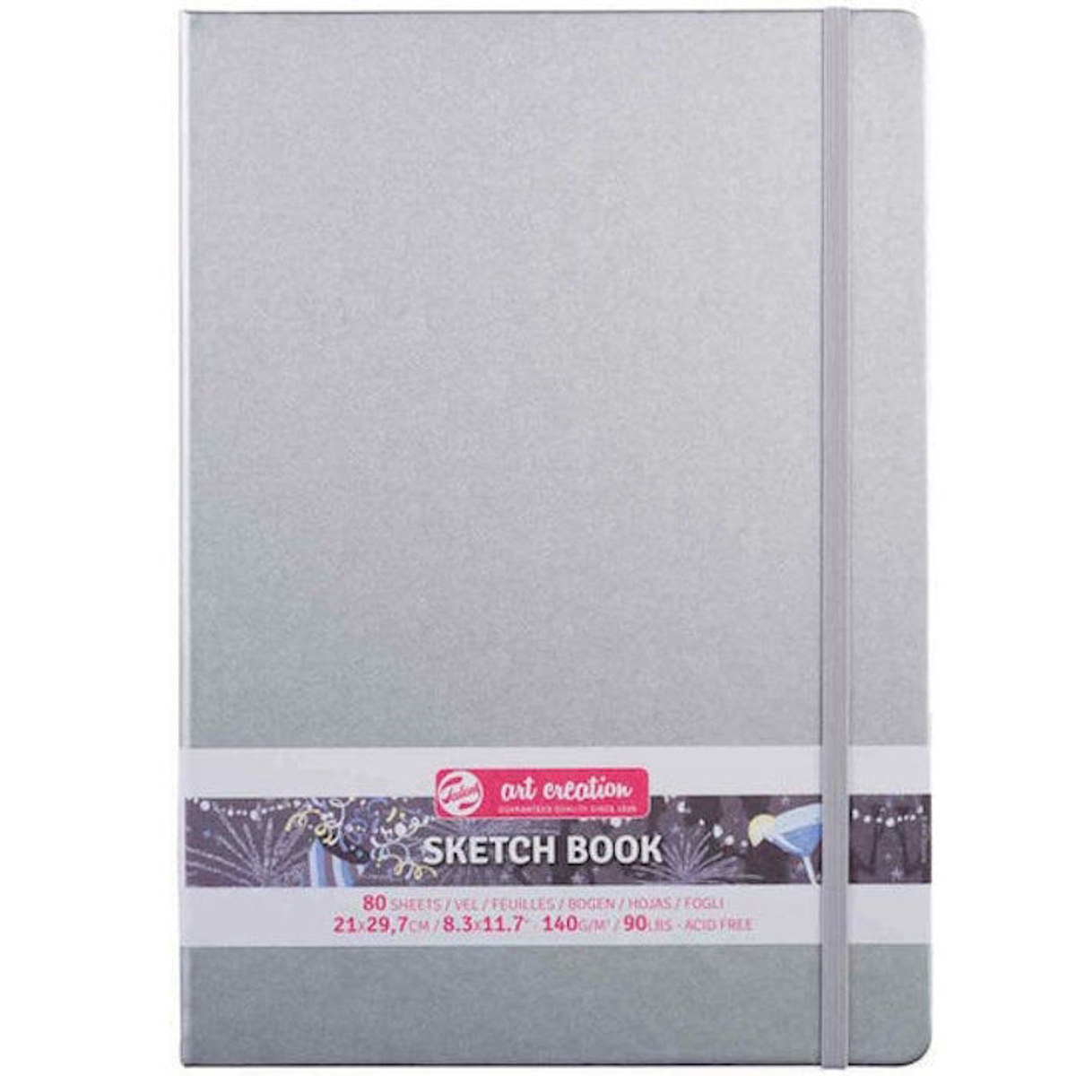 Εικόνα της Sketchbook Talens 21x30cm 80pages note 140g/m2 Art Creation Ασημί 1129314043M