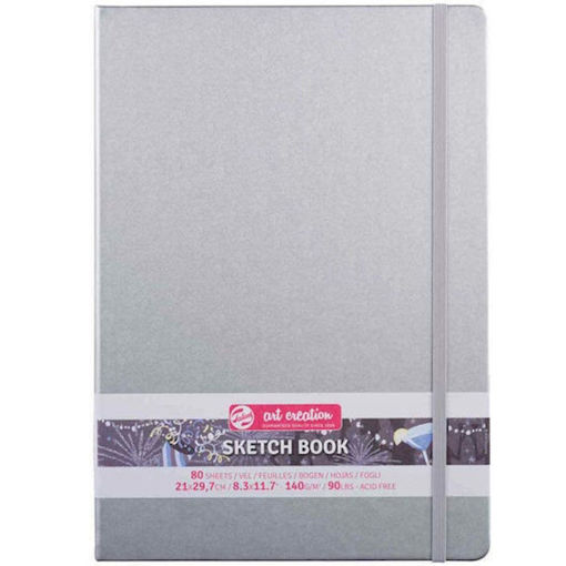Εικόνα της Sketchbook Talens 21x30cm 80pages note 140g/m2 Art Creation Ασημί 1129314043M